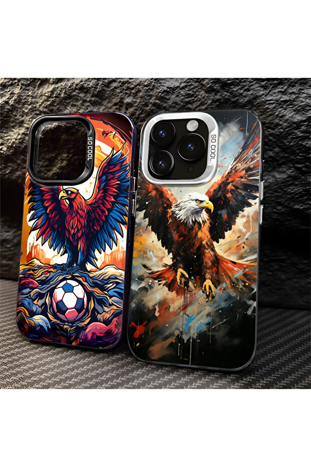 حافظة متوافقة مع هاتف سامسونج جالاكسي A52، حافظة هاتف صلبة مضادة للسقوط، نمط النسر - 6