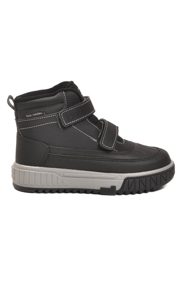 Black Water Repellent Velcro Non-Slip Sole Unisex Children's Boots Oscar F
