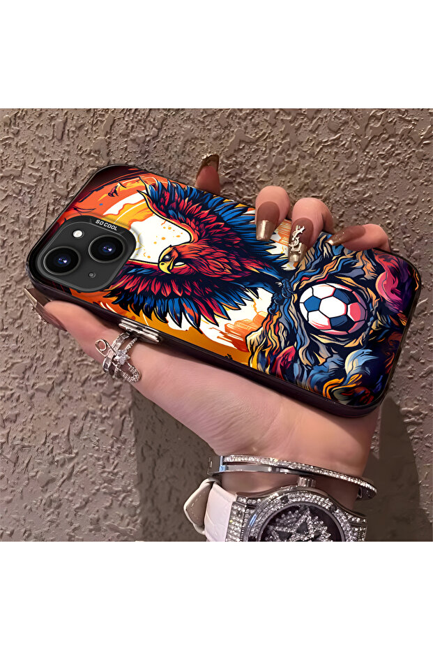 iPhone 14 Plus/15 Plus Compatible Case Hard Shell Anti Fall Phone Case Eagle Pattern - 2