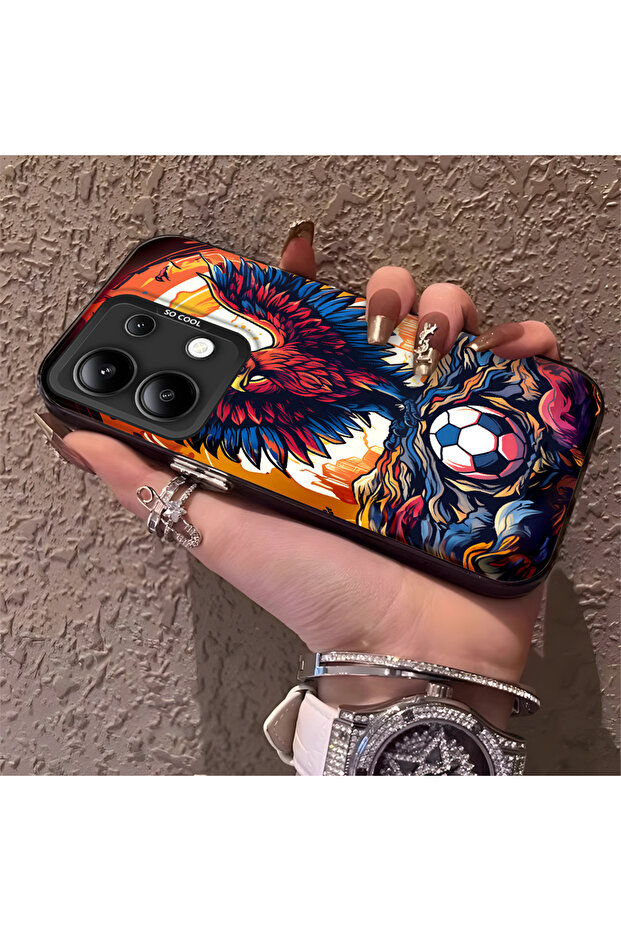 حافظة متوافقة مع هاتف Xiaomi Redmi Note 13، حافظة صلبة مضادة للسقوط، نمط النسر - 2