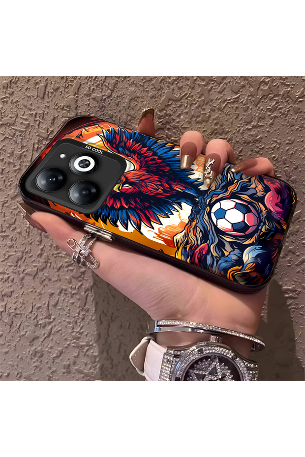 Infinix Smart 8/8 Pro Compatible Case Hard Shell Anti Fall Phone Case Eagle Pattern - 2