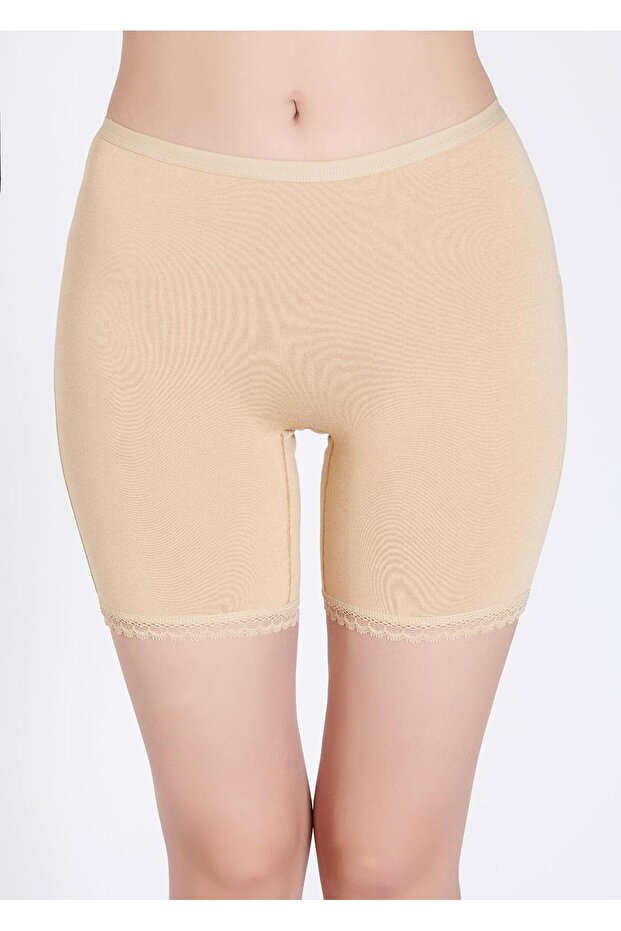 0248 Women's Short Leggings with Lace Trim