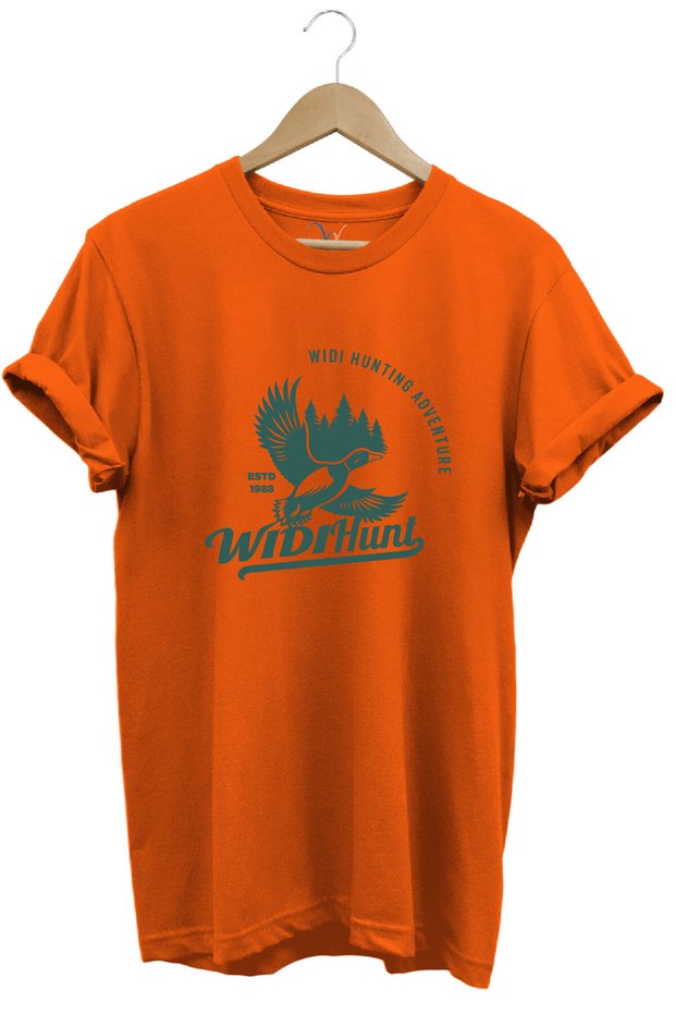 Hunting Hunting Duck Hunting Printed Adventure 100% Cotton Regular Fit Crew Neck Unisex T-Shirt