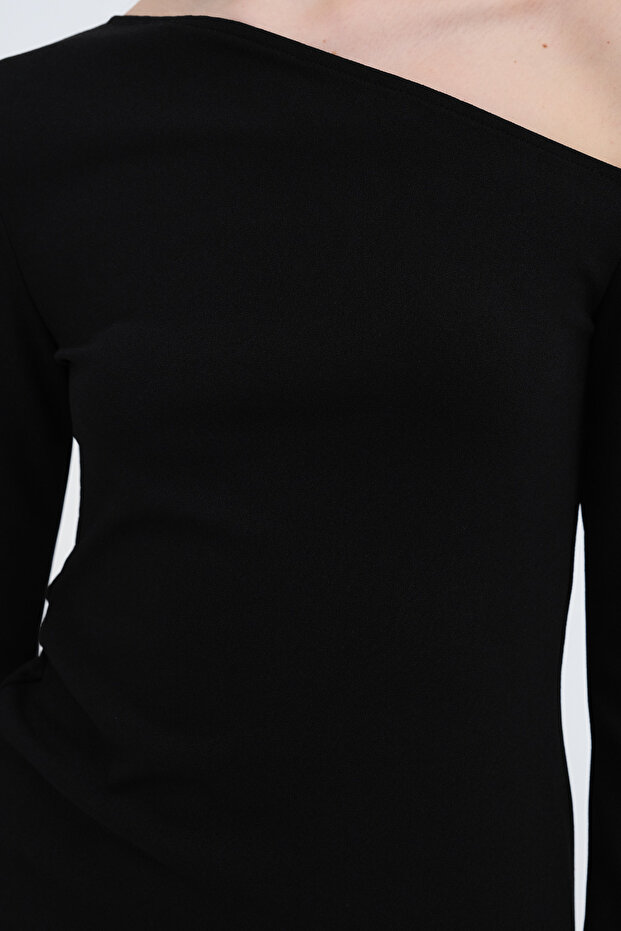 Uzun Kollu Mini Elbise E18018 - 3