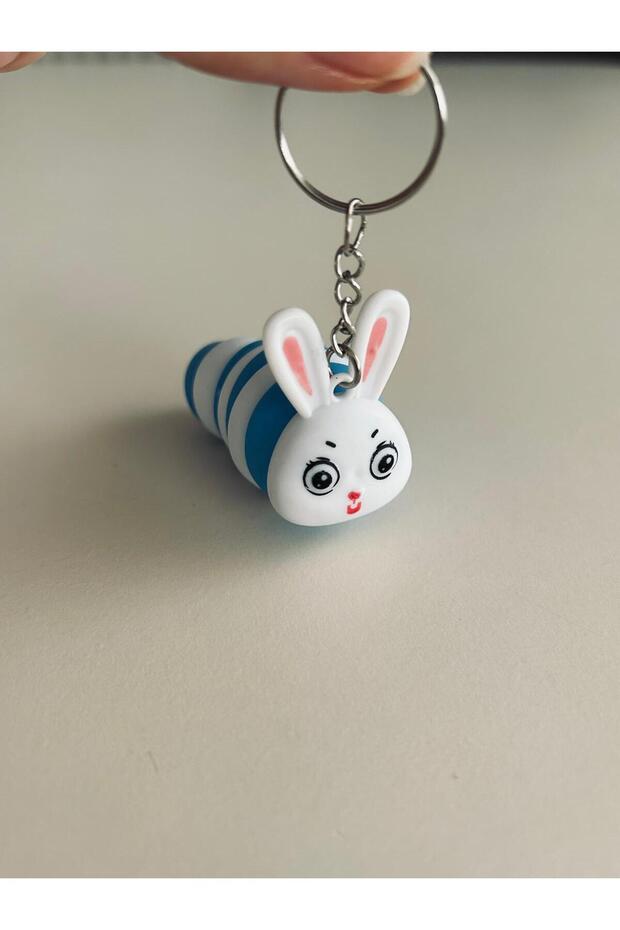 Cute Rabbit Keychain – Gift, Gift for a Friend, Birthday Gift | Metal Ring Keychain