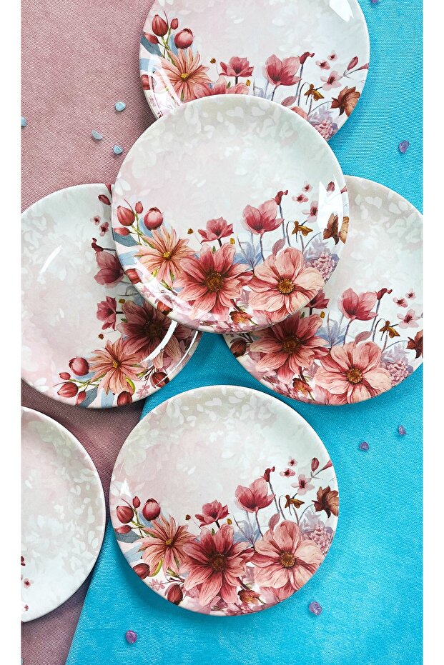 طقم أطباق حلويات فاخر من هيبيلي مكون من 6 قطع