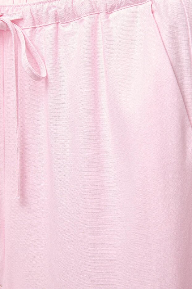 Ketenli jogger pantolon - 7