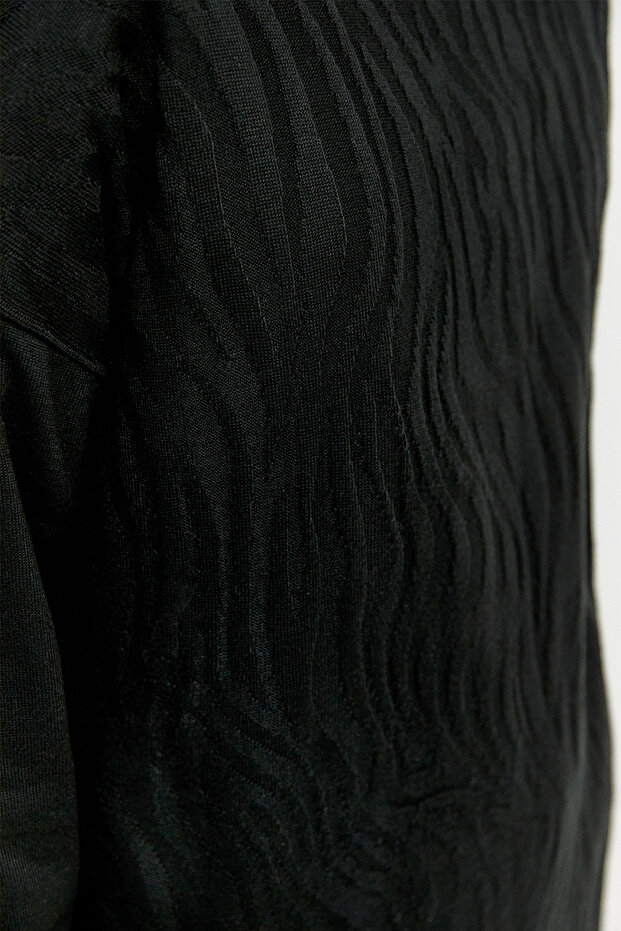 Zebra Desenli Triko Tunik - 5