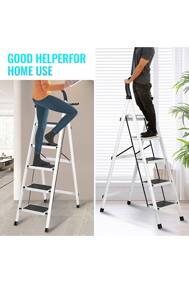 سلم قابل للطي من 5 درجات - 7