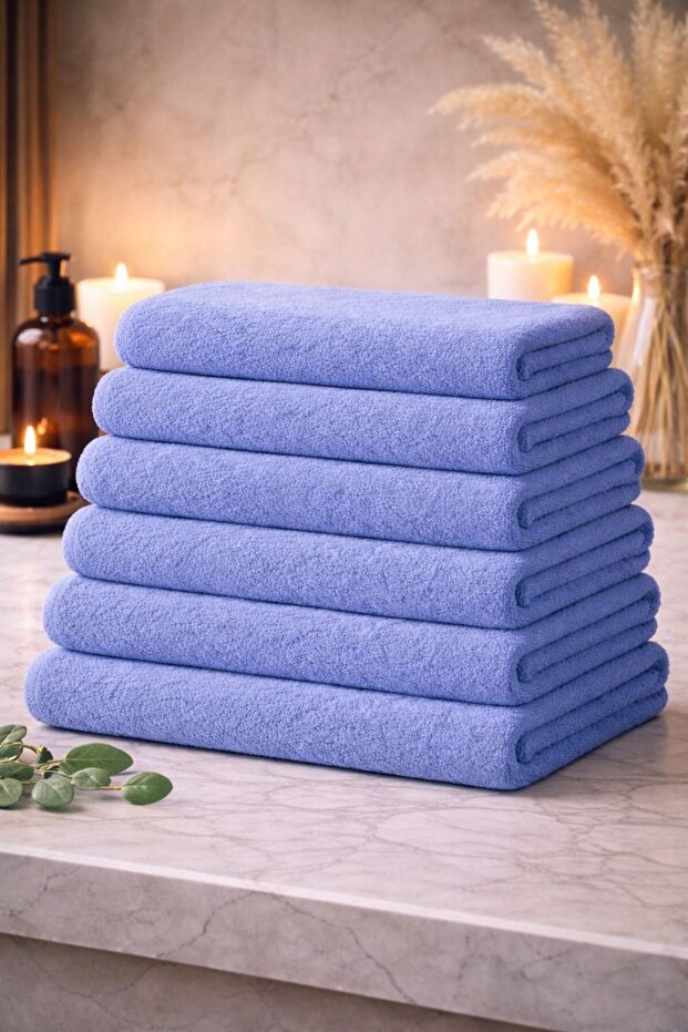 6-Piece Bath Towel Premium Ultra Soft 100% Cotton 70X140Cm