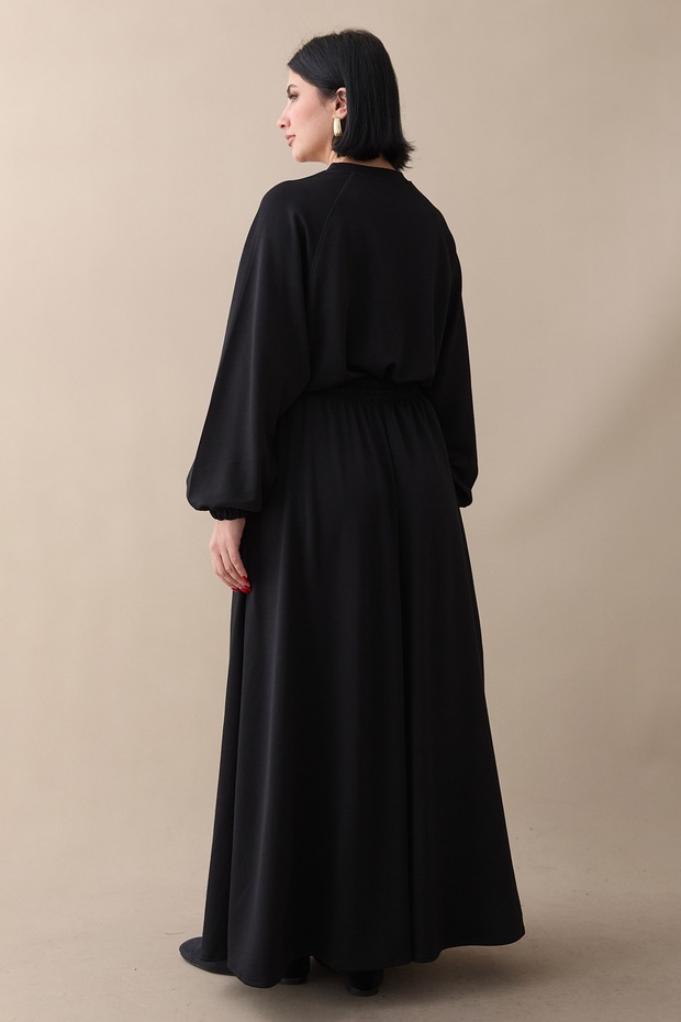 Basic Biyeli Etekli Modal Takım Siyah - 4