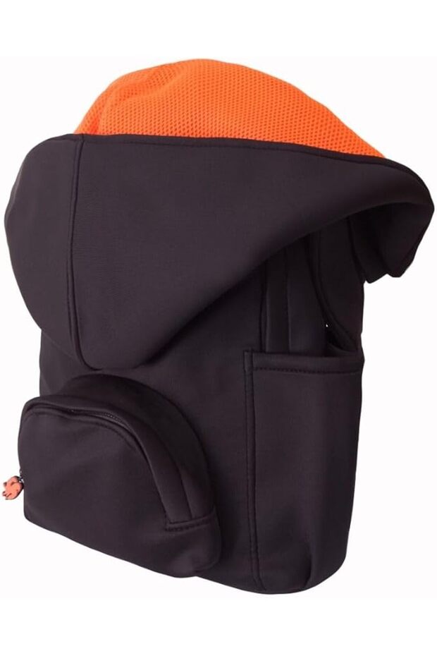 Kids Black Neon Orange Backpack