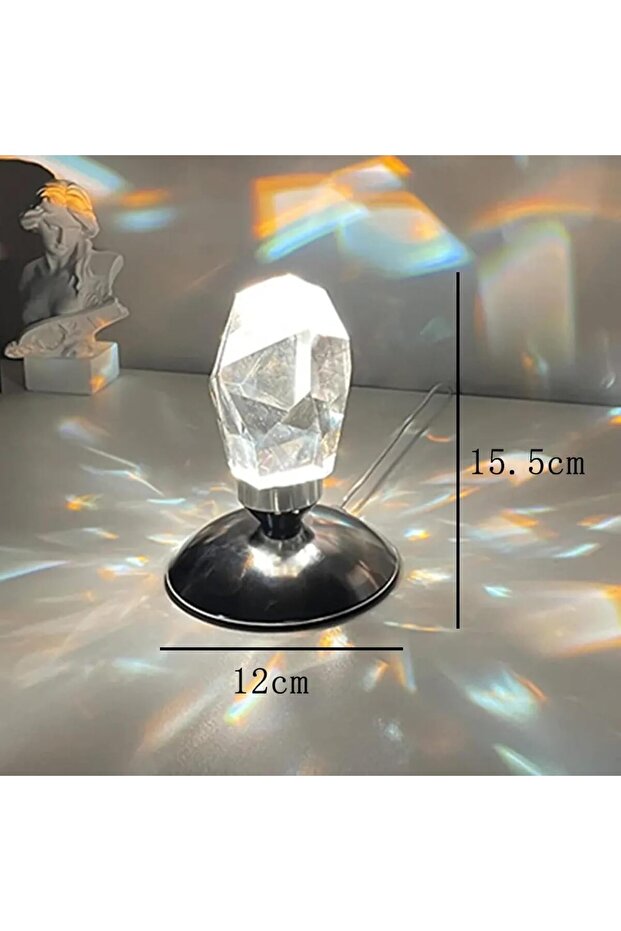 مصباح طاولة كريستالي، إضاءة ديكورية تضفي أجواءً مميزة - 7