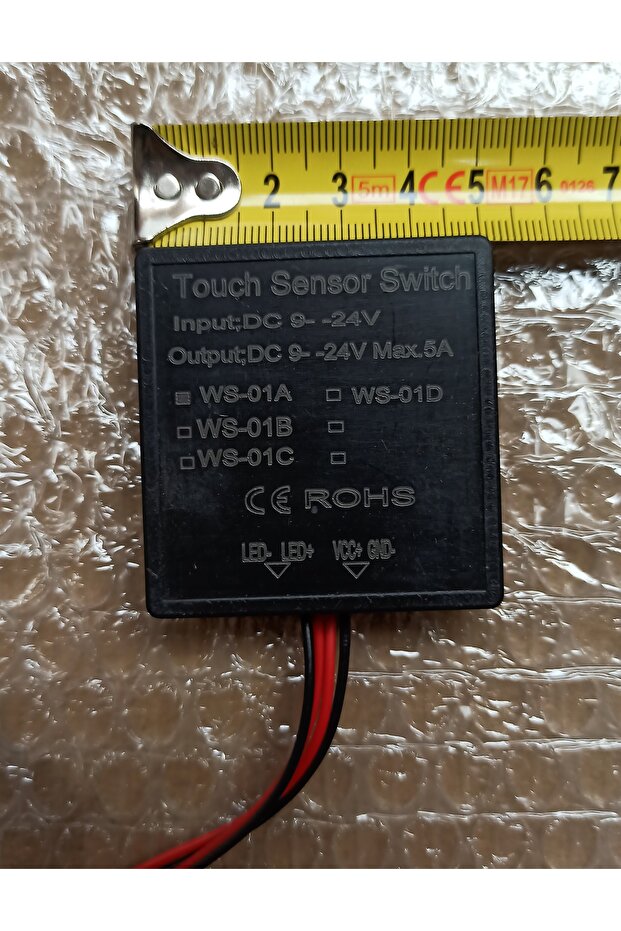 1. KALİTE DOKUNMATİK AYNA SENSÖRÜ - TOUCH SENSÖR SWITCH 9-24V Max.5A WS-01A - 1
