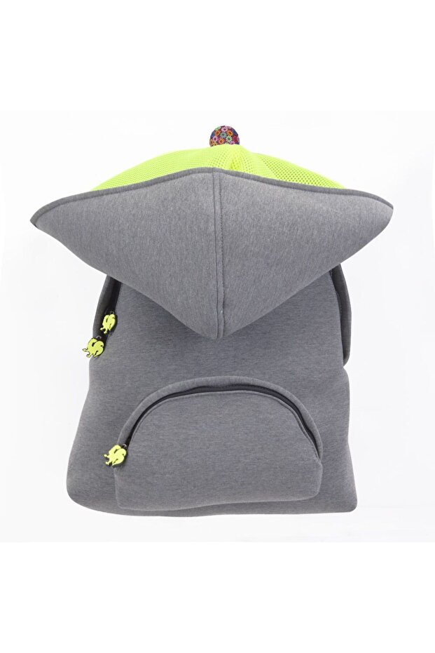Kids Grey Neon Yellow Backpack