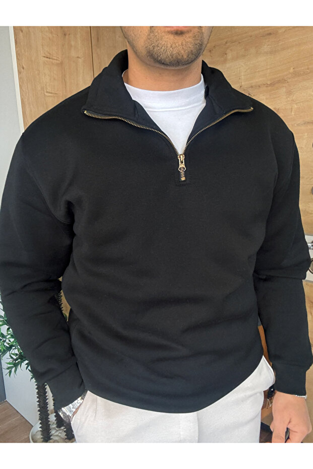 Men's Premium Half-Zip Sweatshirt Wide Fit