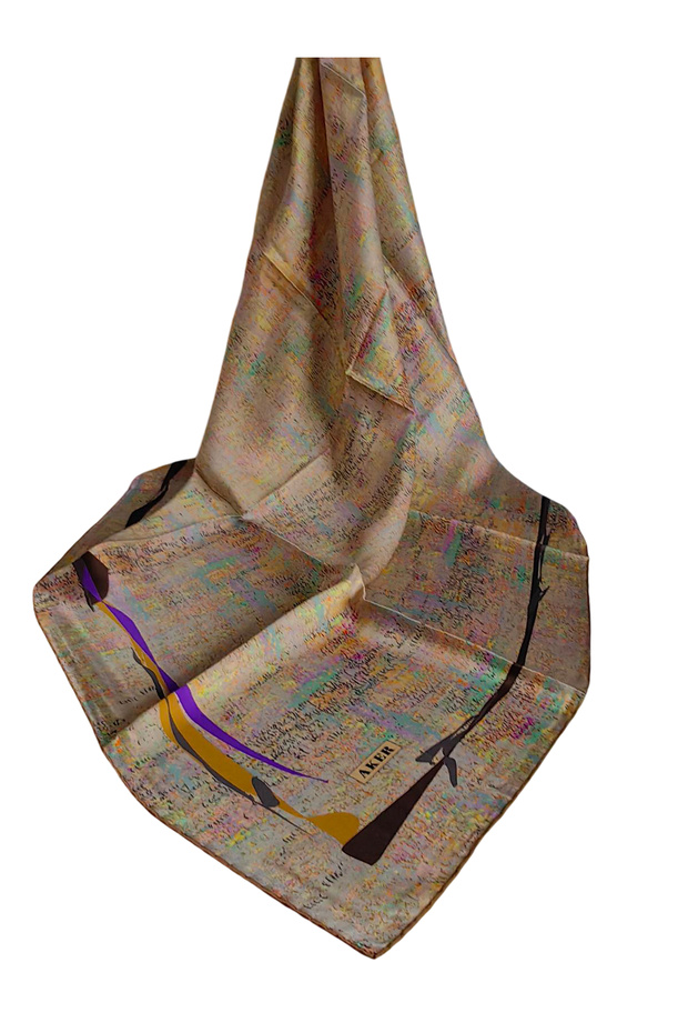 Silk Crepe Satin Scarf Best of Series 8973701-331