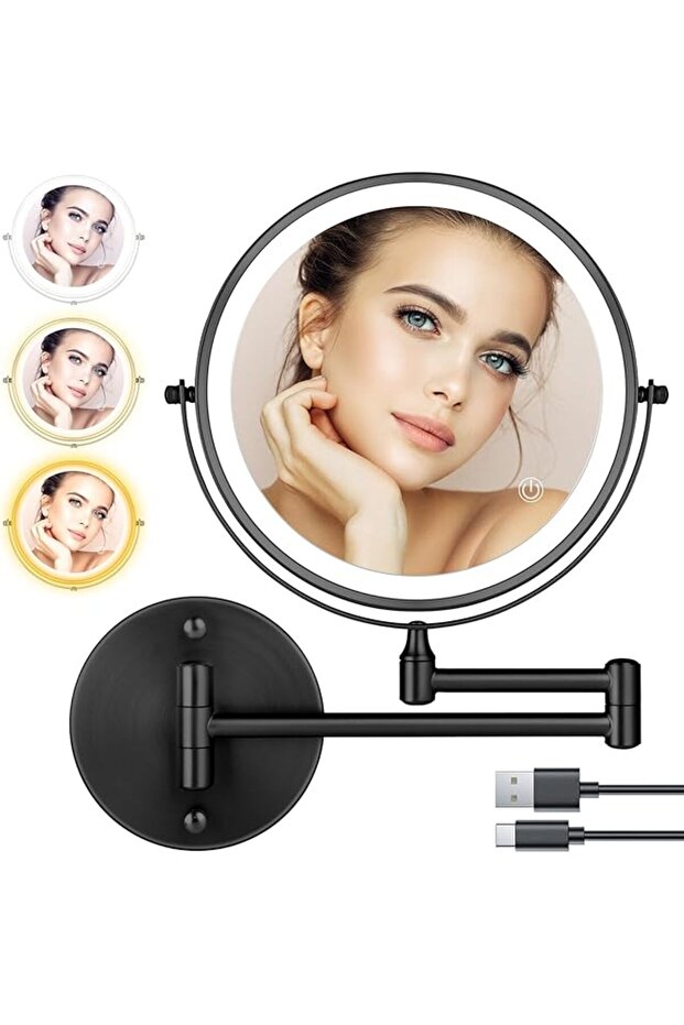Rechargeable Wall Mounted Lighted Makeup Mirror