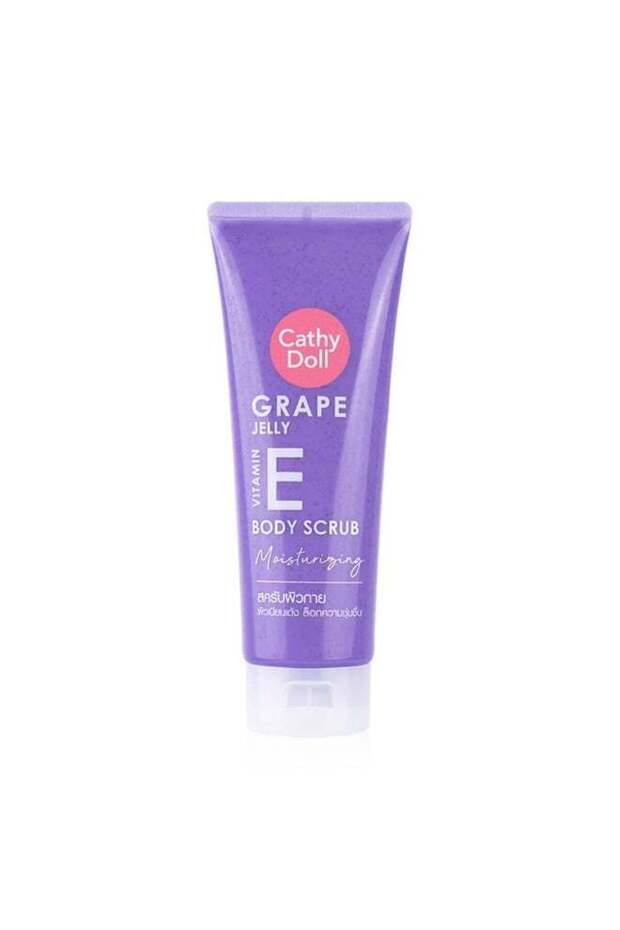 Grape Jelly Moisturizing Body Scrub with Vitamin E – Exfoliating Cleanser (320g)