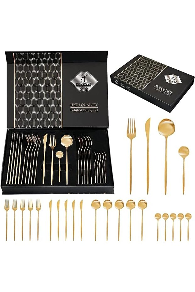 Gold Silverware Set