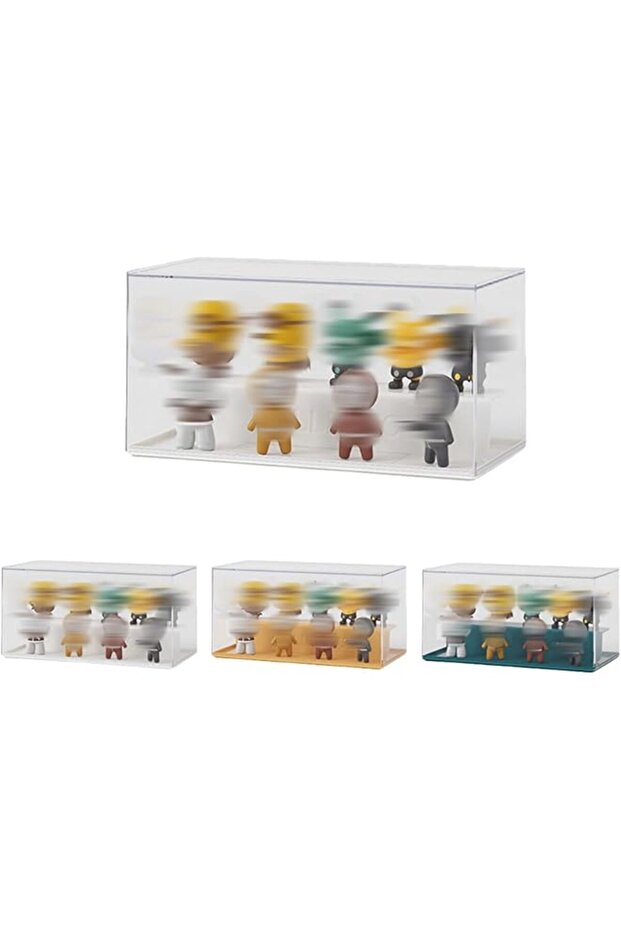 Toy Display Stand Acrylic Shelf Full Transparent Box Display Shop Shelf Storage Collection