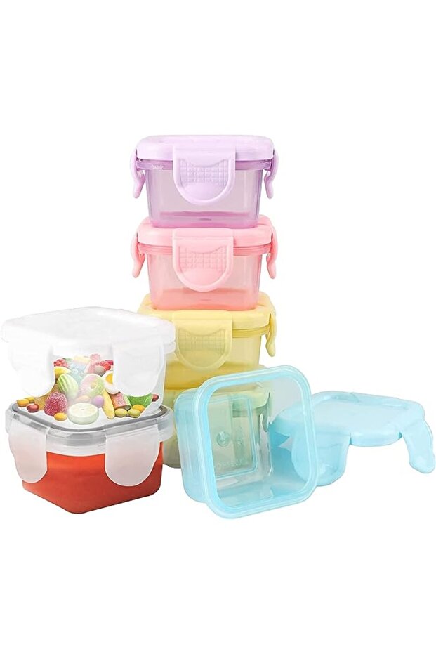 Pcs Dressing Containers for Lunch Box, 60 ML Small Condiment Containers with Lids