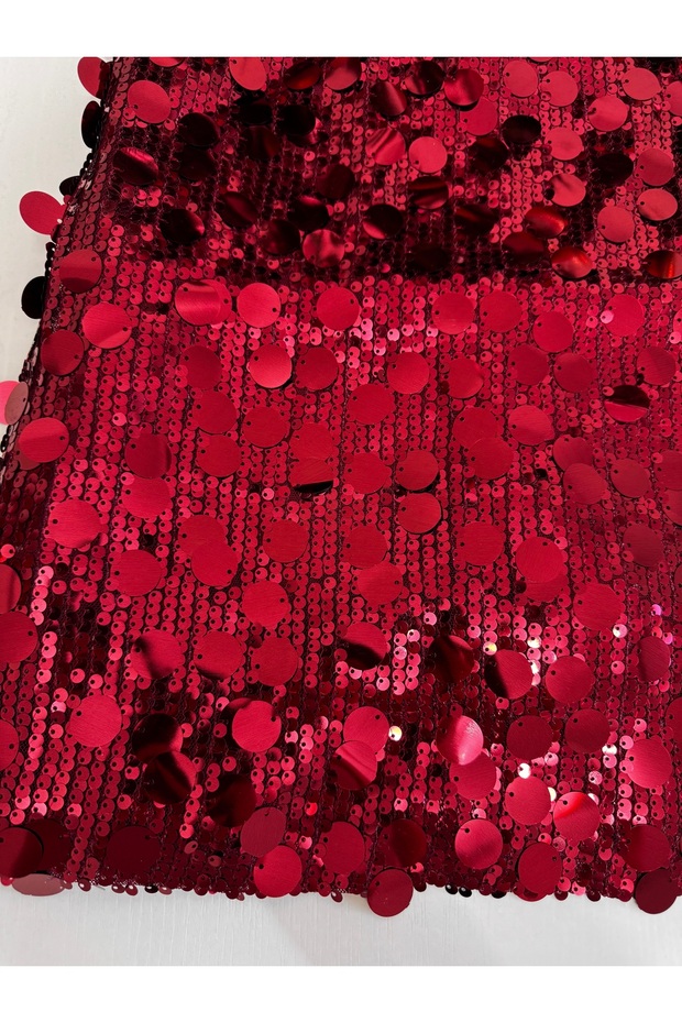 Büyük Pullu Payetli Şort Etek - 5