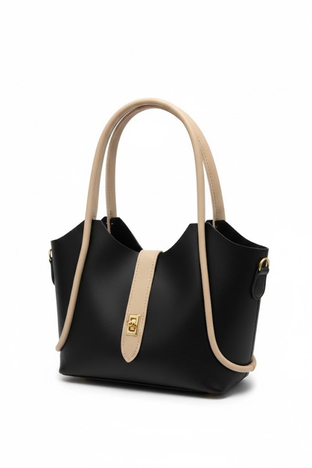 Women's Bag Hand and Shoulder Bag with Removable Makeup Bag