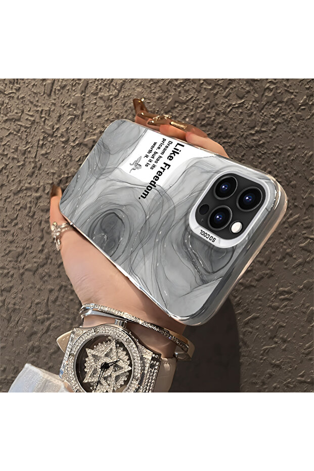 حافظة واقية من السيليكون المتوافقة مع هاتف iPhone 16 Pro ذات حافة أكريليك ونمط إبداعي - 3