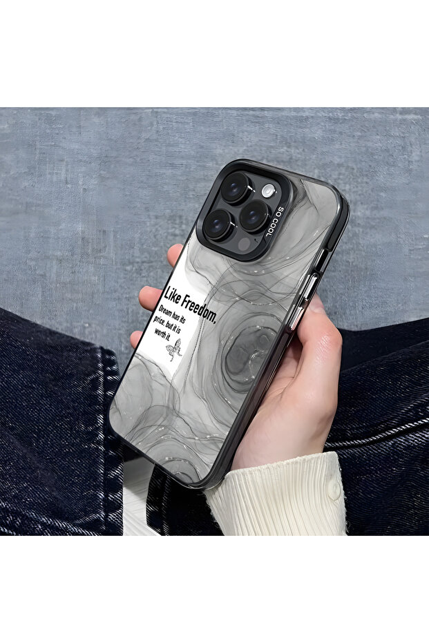 حافظة واقية من السيليكون المتوافقة مع هاتف iPhone 16e ذات حافة أكريليك ونمط إبداعي - 6