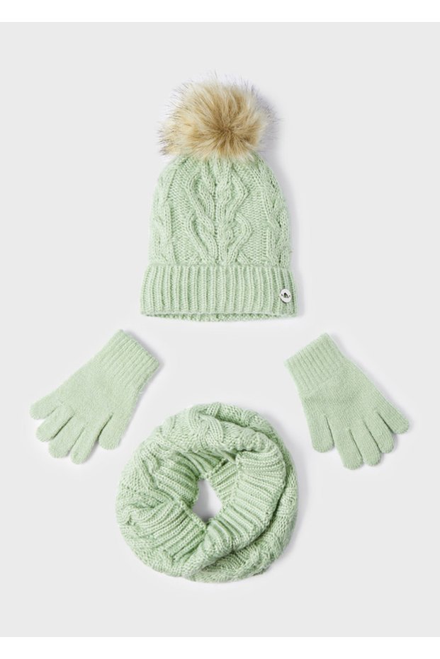 Girl's Scarf, Beanie and Gloves Set