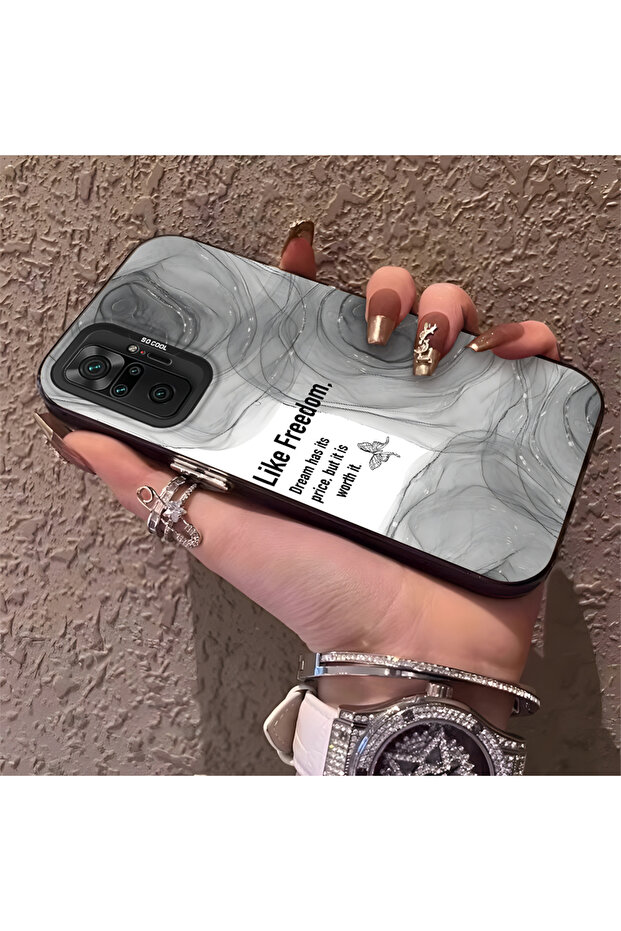 Xiaomi Redmi Note 10 Pro Compatible Silicone Edge Acrylic Back Creative Pattern Protective Case - 3