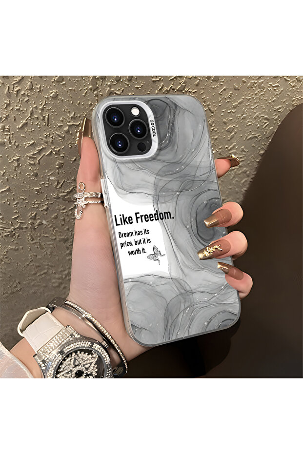 iPhone 15 Pro Compatible Silicone Edge Acrylic Back Creative Pattern Protective Case - 5