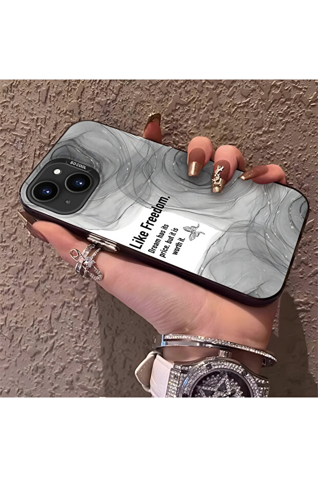 حافظة واقية من السيليكون ذات حافة أكريليك متوافقة مع هاتف iPhone 15 Plus/14 Plus - 2