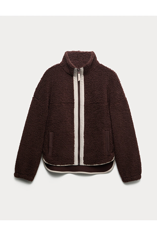 Fermuarlı Polar Ceket - 2