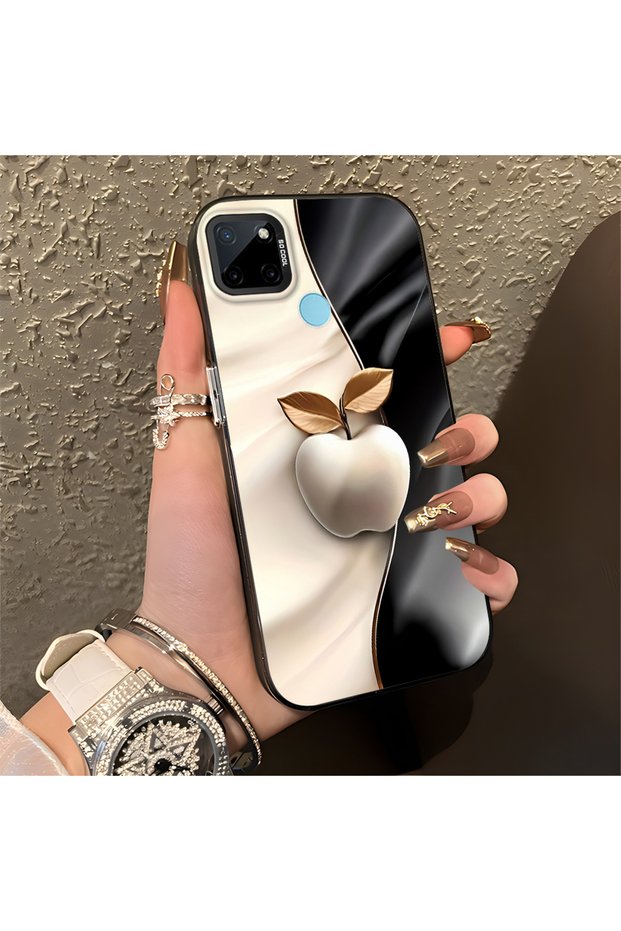 Realme C25Y/C21Y Compatible Case Hard Shell Anti Fall Phone Case Apple Pattern