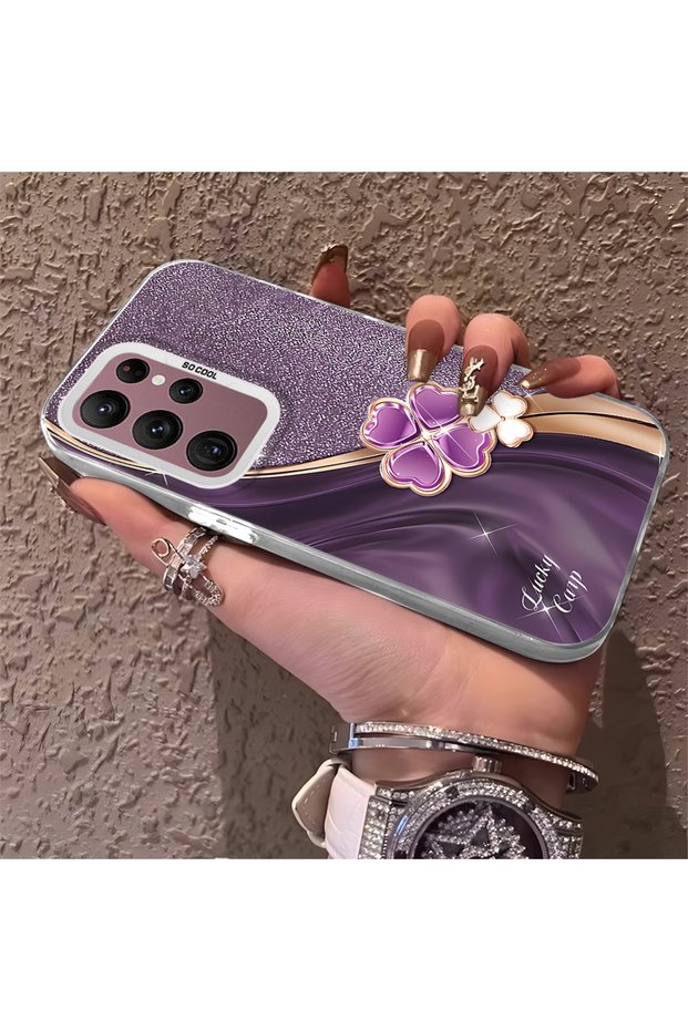 Samsung Galaxy S22 Ultra Compatible Phone Case Hard Back Anti Fall Luck Clover