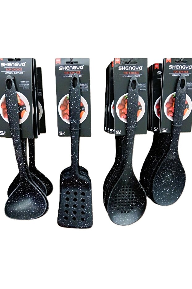 طقم 4 ملاعق طبخ سيليكون - 7