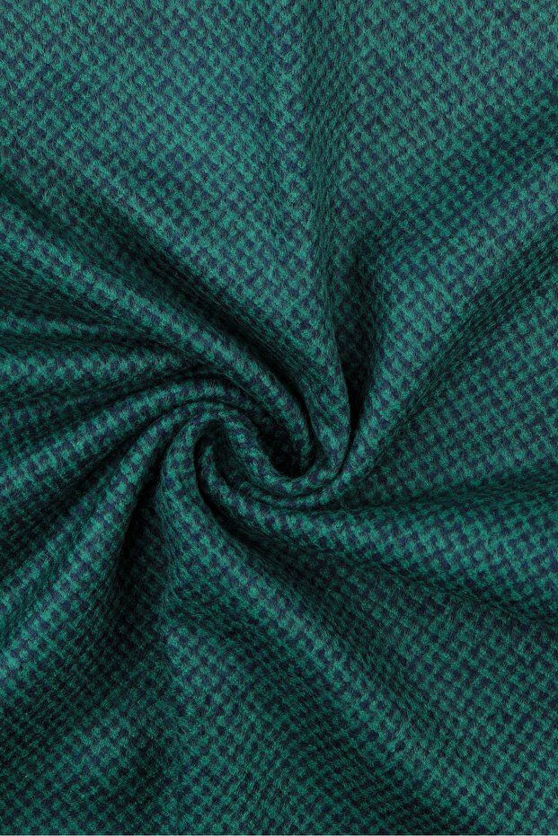 Eșarfă cu model verde - bleumarin - 3