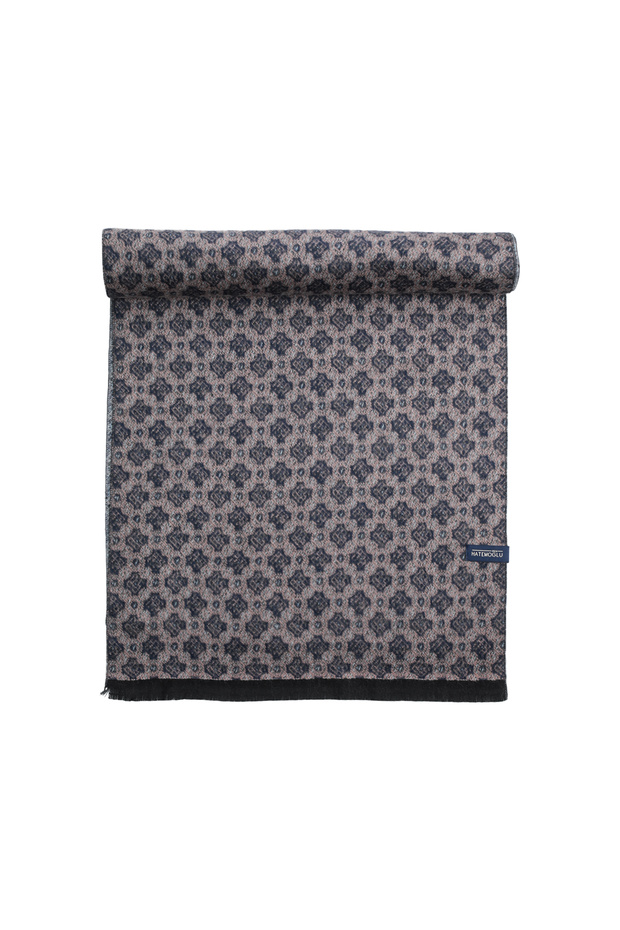 Eșarfă cu model bleumarin - 3