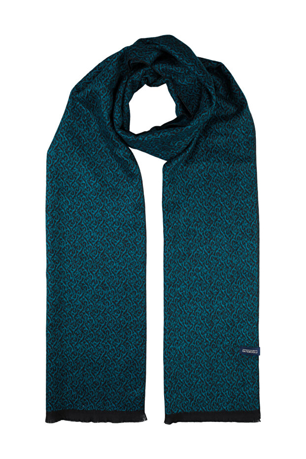 Brown Patterned Scarf - 1