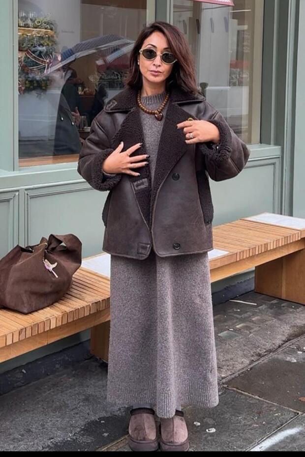 Vizon Bisiklet Yaka Basic Triko Kadın Elbise MG2611 - 4