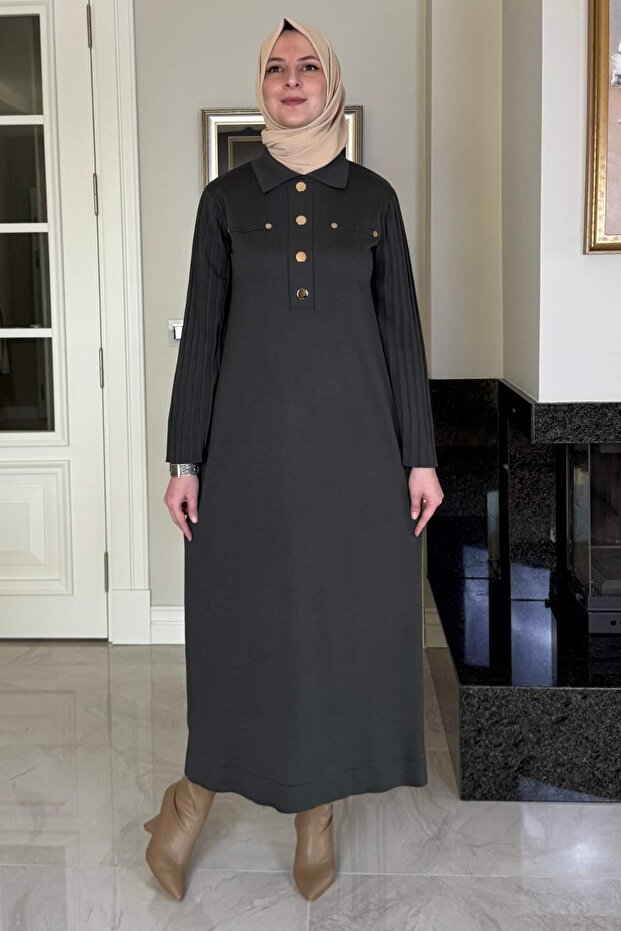 Beste Triko Elbise Haki - 3