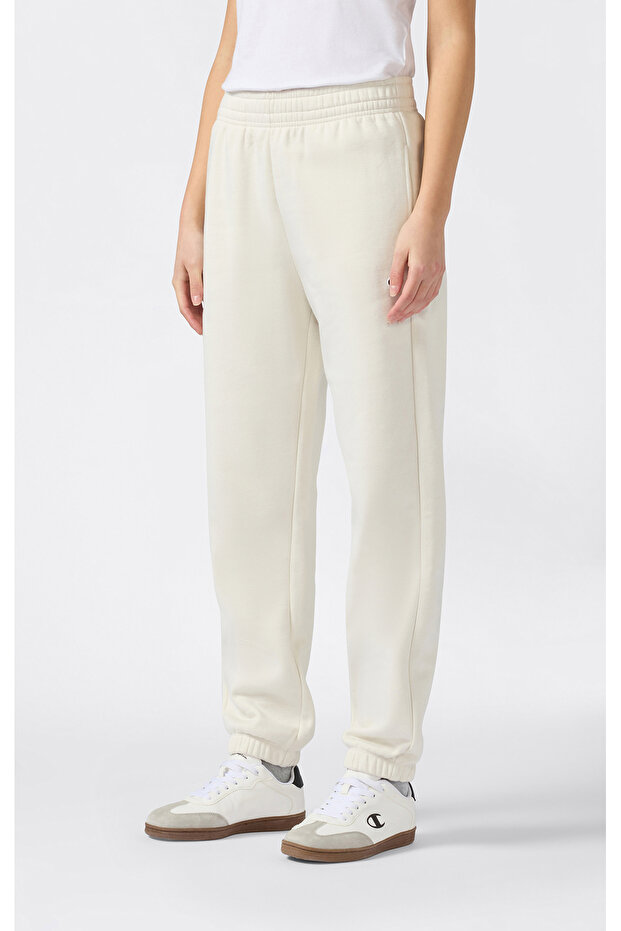 Elastic Cuff Pants Kadın Beyaz Eşofman Altı - 117583-WW056 - 2