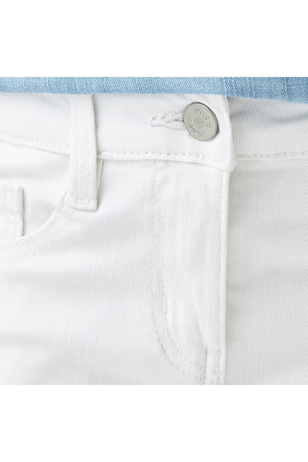 Solid Jeans with Button Closure - 5