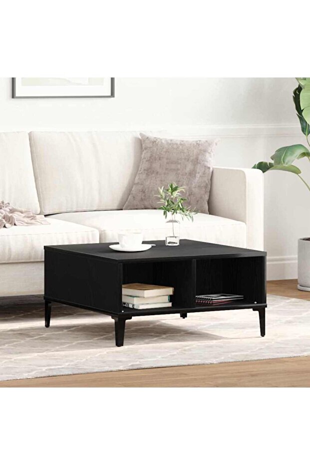 Coffee Table Black Oak 60 x 60 x 30 cm