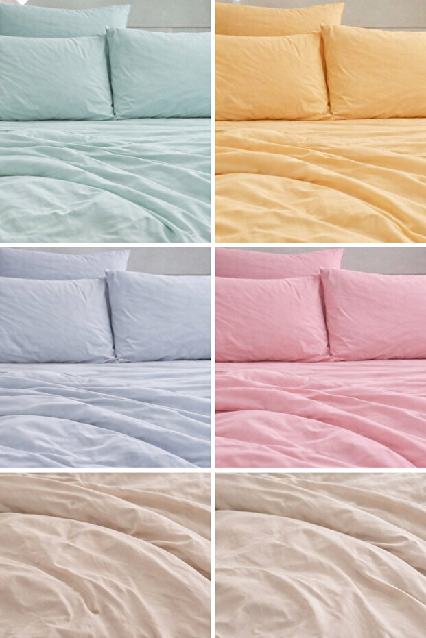 طقم ملاءات مطاطية مزدوجة - بيج - 5