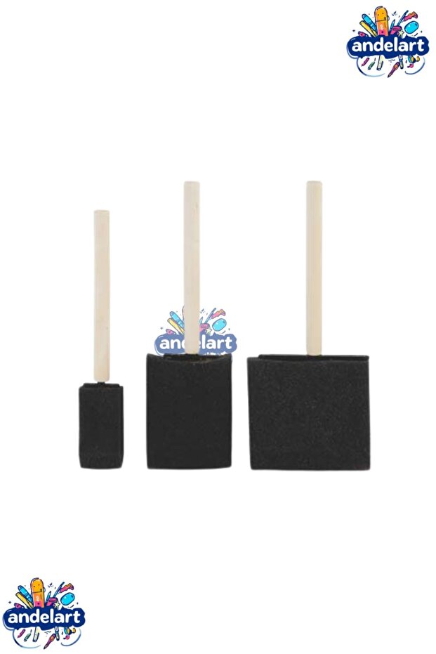 Sünger 3'lü Vernik Fırça Seti - 1