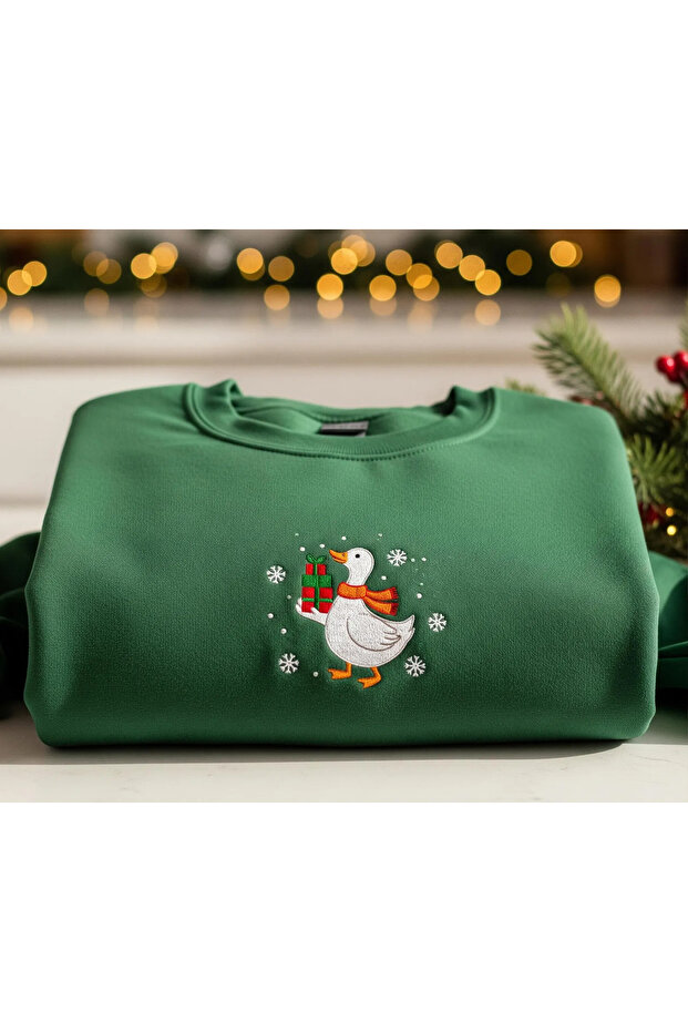 Winter Duck - Oversize Premium Sweatshirt - 1