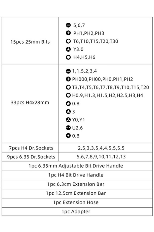 70 Parça Tornavida ve Lokma Seti - 6